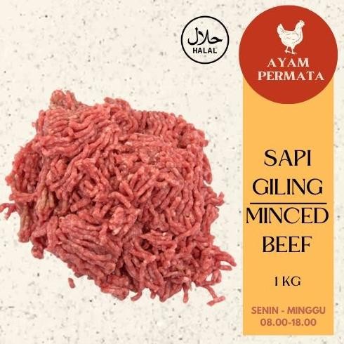 

Daging Sapi Giling Cincang 1Kg Mpasi Halal Premium Frozen Halus Makasihlohya