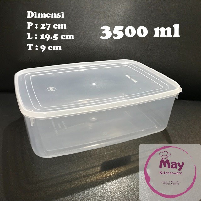 EKSLUSIF Food Box Plastik Tempat Donat 3500ml Container Wadah Kotak Makanan