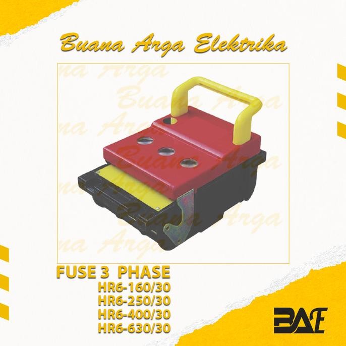 

FUSE BASE HR6-160/30 3 PHASE 3 POLE 160 Ampere Untuk Fuse Link NH-00