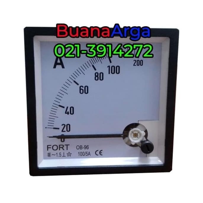 

Ampere Meter VIA CT 5A CLASS 1.5 FT-72A / Panel Meter / Merk FORT
