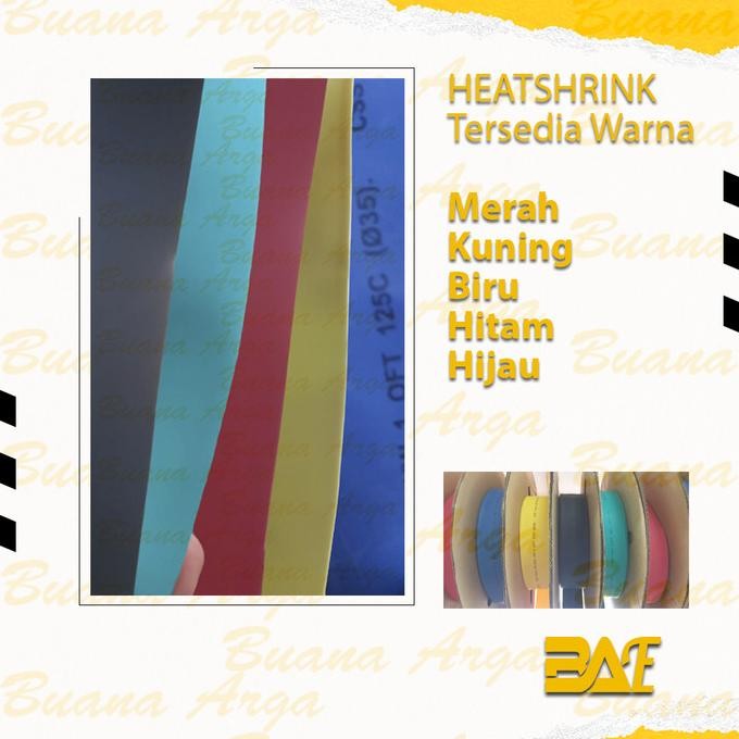 

Heatshrink 1Kv 80mm 5 Warna - Lebar Pipih 12.8cm