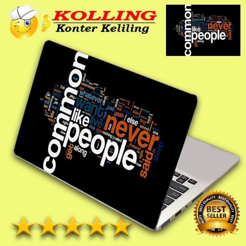 

BestSelling - Laptop Logo Art Thypography Common People Stiker Garskin Wrap Stiker Premium (FreeCustomOrder)