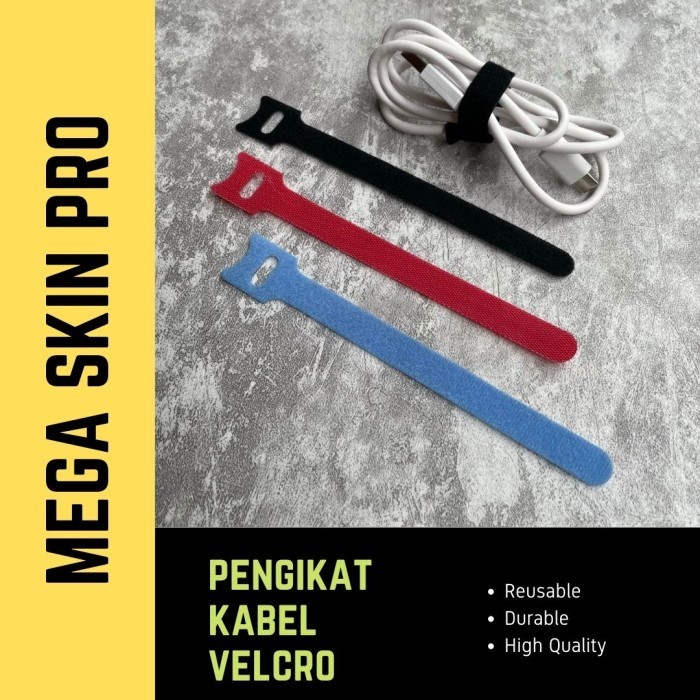 

BestSelling - Pengikat Kabel Ties Tie Velcro Organizer Perekat Penggulung Garskin Wrap Stiker Premium (FreeCustomOrder)