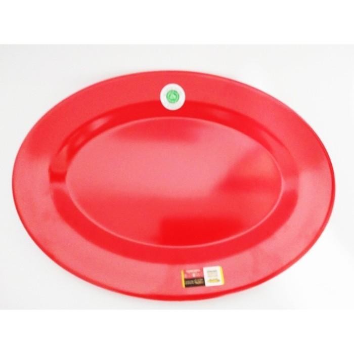 Piring Saji Melamin Golden Dragon Oval 17 Inchi I Piring Makan / Lodor