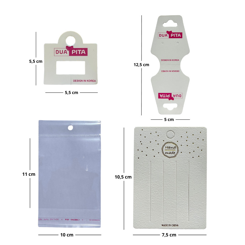 Risda Collection 88 Hang Tag Aksesoris Rambut Kertas Label Produk Accesories Plastik OPP P02