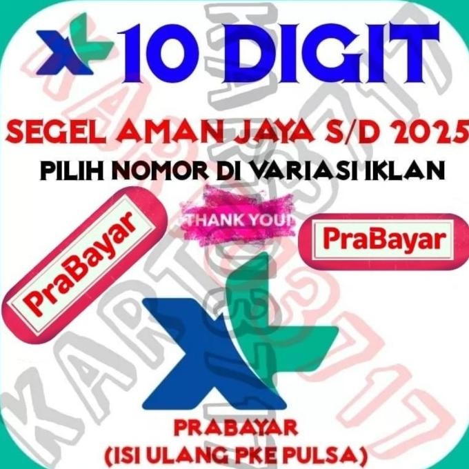 KARTU PERDANA XL PRABAYAR 10DIGIT XL 10 DIGIT PRABAYAR KEPALA 0818