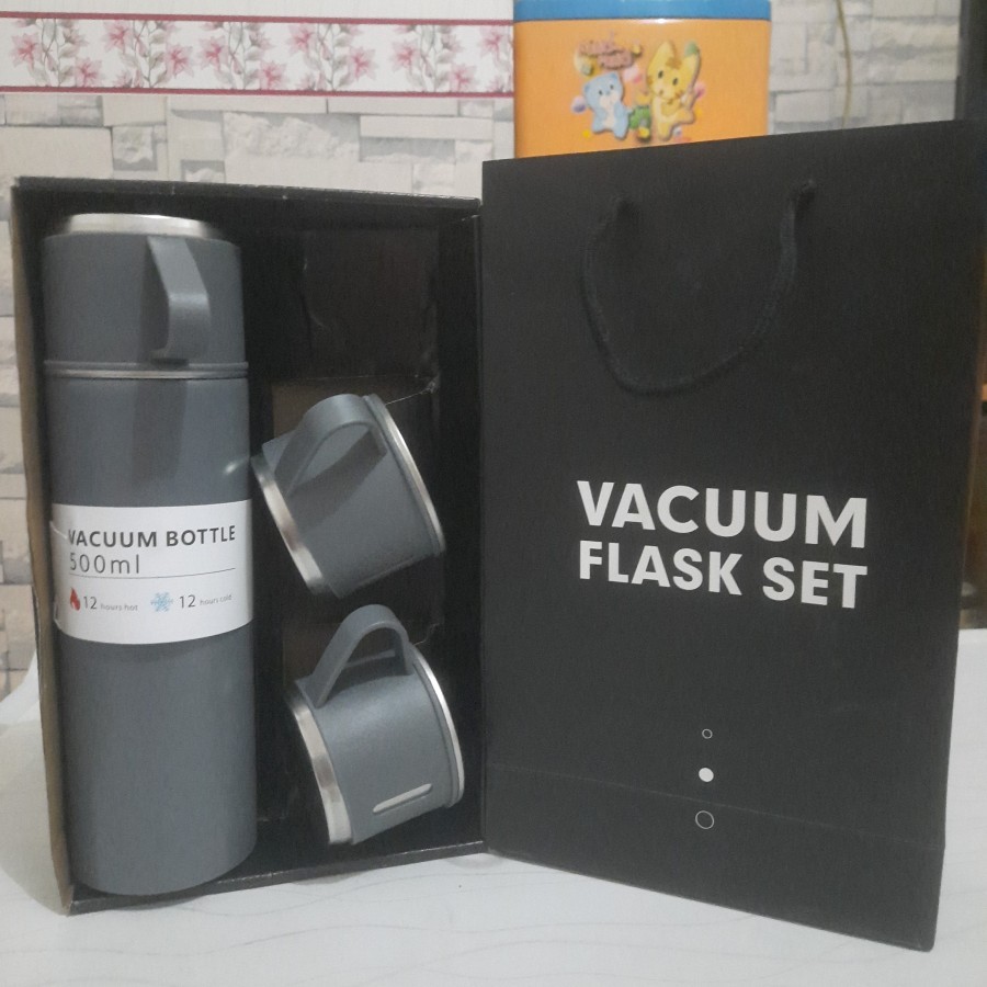VACUUM FLASK SET BOTTLE 500 ML SESUAI FOTO YAAA