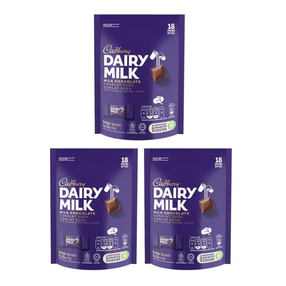 

Cadbury Dairy Lk Cokelat Sharebag Isi 18 X 3