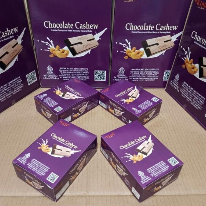 

Coklat Cashew Isi 80 Pcs/Cokelat Cashew D'King