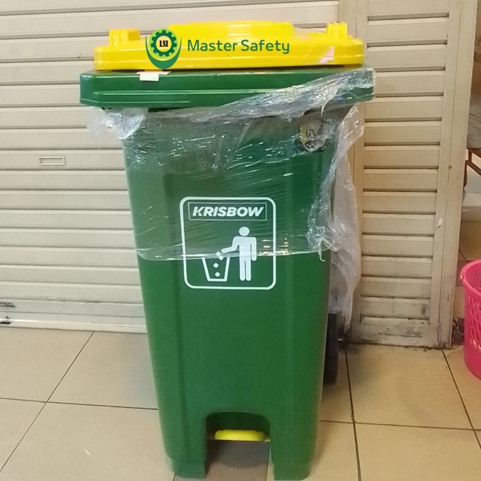 Tempat Sampah Merek Krisbow 120 Liter Outdoor Kotak Besar Murah