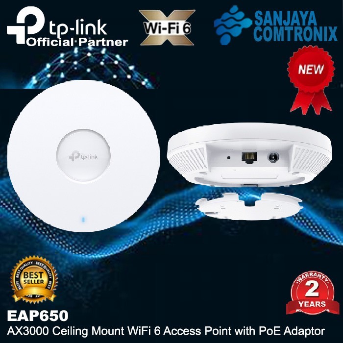 TP-Link EAP650 AX3000 Ceiling Mount WiFi 6 Access Point