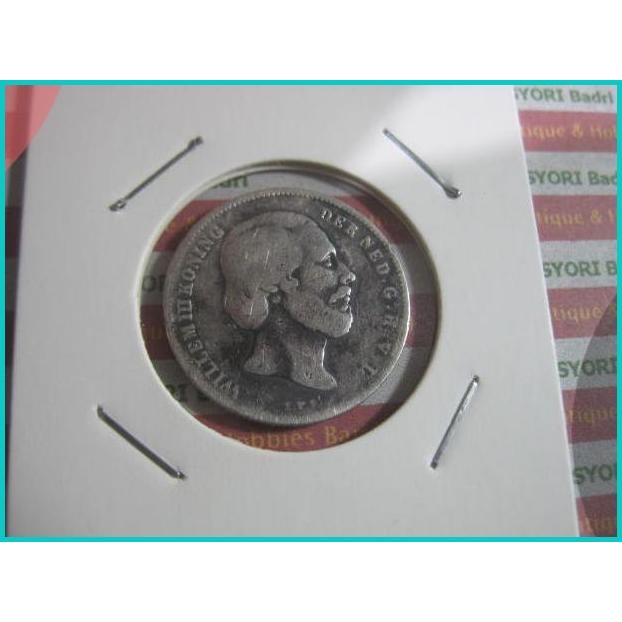 Koin Perak 1/2 Gulden Willem III Th 1861 (Iklan D885) 11OKTZ4 sparepar