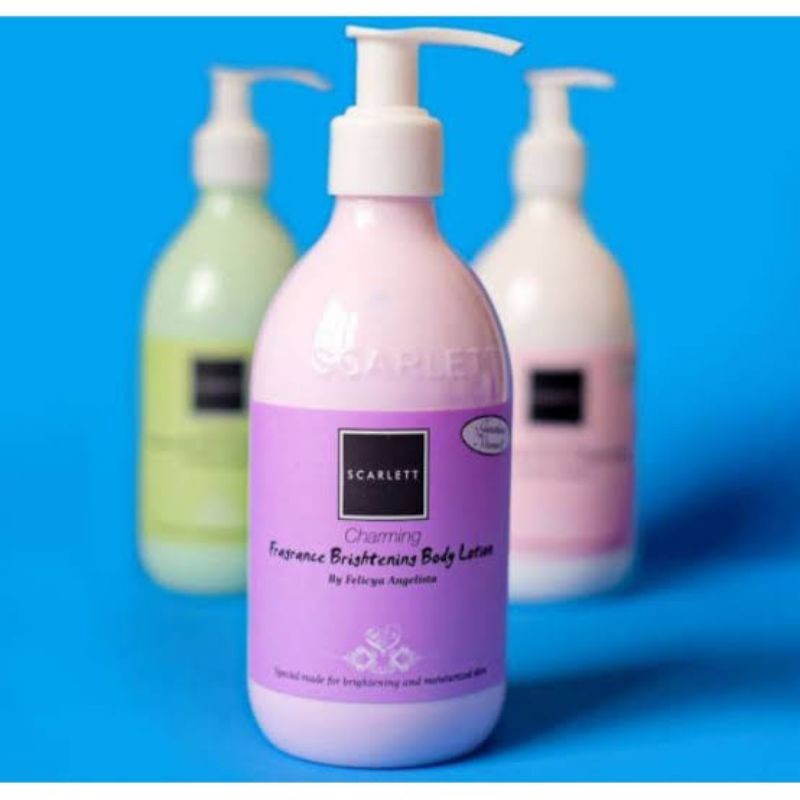 Scarlett whitening body lotion romansa Scarlett Charming pemutih badan