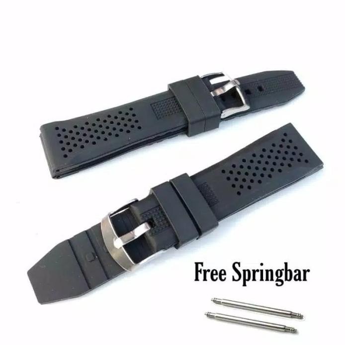 STRAP TALI JAM SWISS ARMY KARET UKURAN 22MM RUBBER SILICONE STRAP 22MM