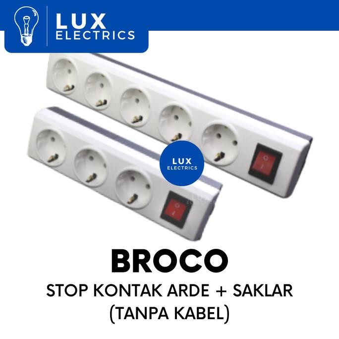 sale stop kontak arde + saklar broco 3/4/5/6 lubang