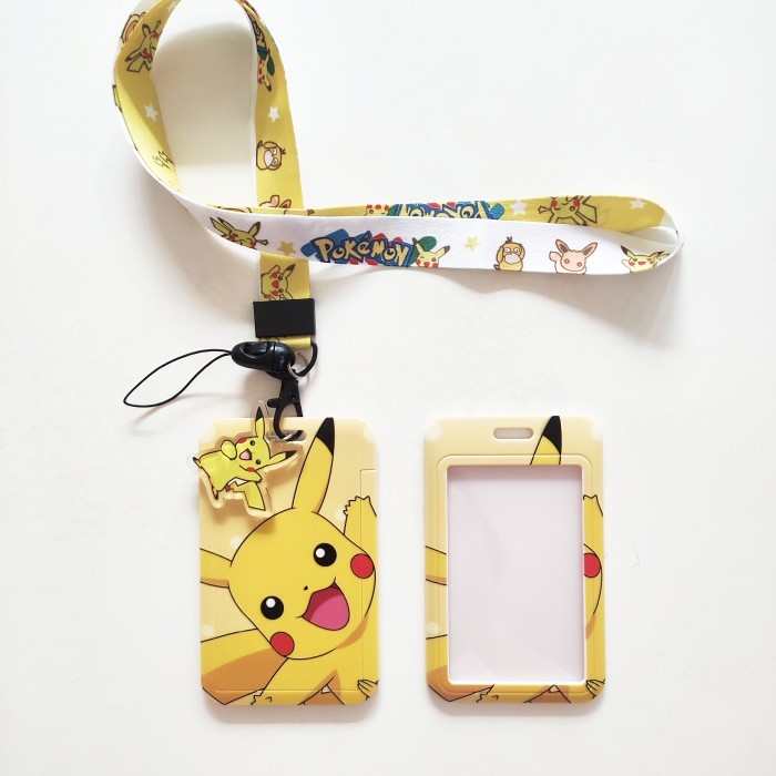 

Sale Id Card Holder Name Tag Lanyard / Kalung Kartu Anime Pokemon Pikachu