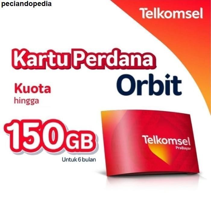 Kartu Perdana Telkomsel ORBIT SIMcard Baru Copotan Modem Free 150GB Networking