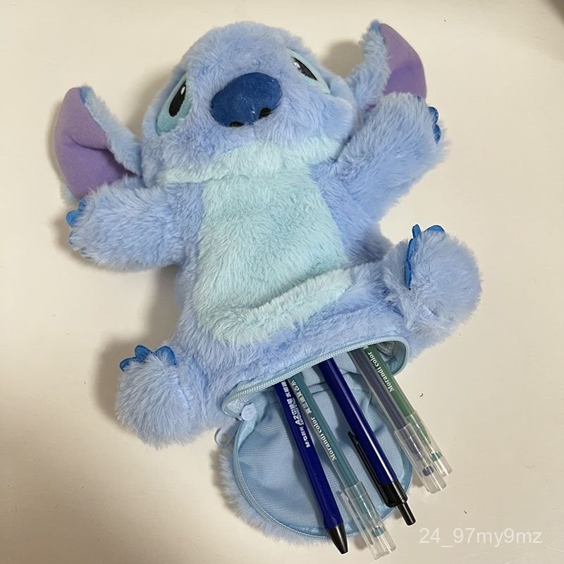 

Stitch Hand Puppet Pencil Case plus-Sized Capacity Cute Poop Plush Cartoon Pen Holder Star Baby Disney Same Style O7RI