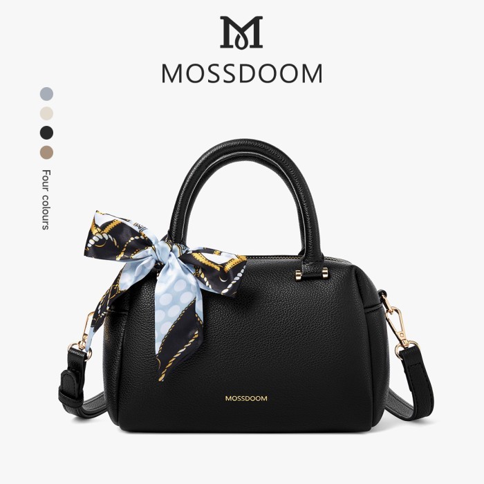 PROMO MOSSDOOM Tas Wanita Elegan Handbag Wanita Selempang - Black Elegan Viral Simple Lucu Tas Imut 