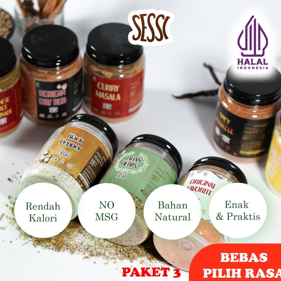 

Bumbu Marinasi Sessi Paket 3Pcs Lebih (Bebas Pilih Rasa)