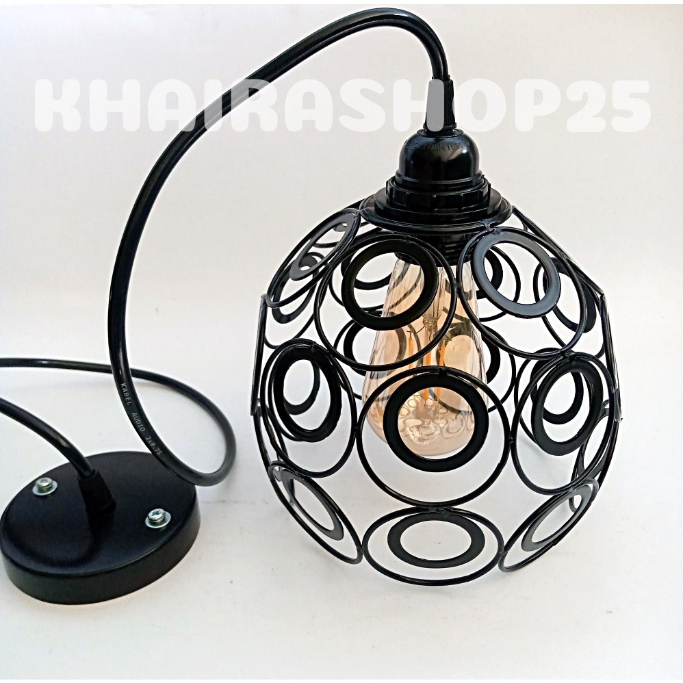 Set Lampu hias gantung minimalis model terbaru ruang tamu cafe + bohlam tinggal pasang