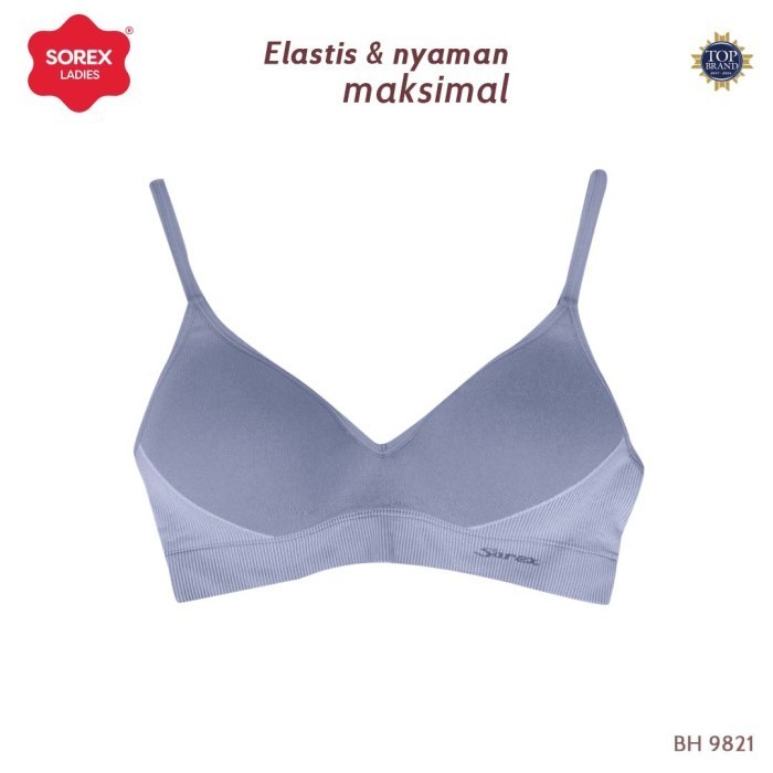 [TERLARIS] Sorex Bra Harian Busa Sedang Tanpa Kawat Kait 2 Cup A-B Cup 3/4 BH 9821 - Ungu, 36 PF38