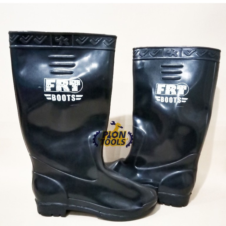 FX358 FRT Sepatu Boots Hitam Anti banjir Safety kerja bangunan sepatu berkebun sepatu proyek MURAH