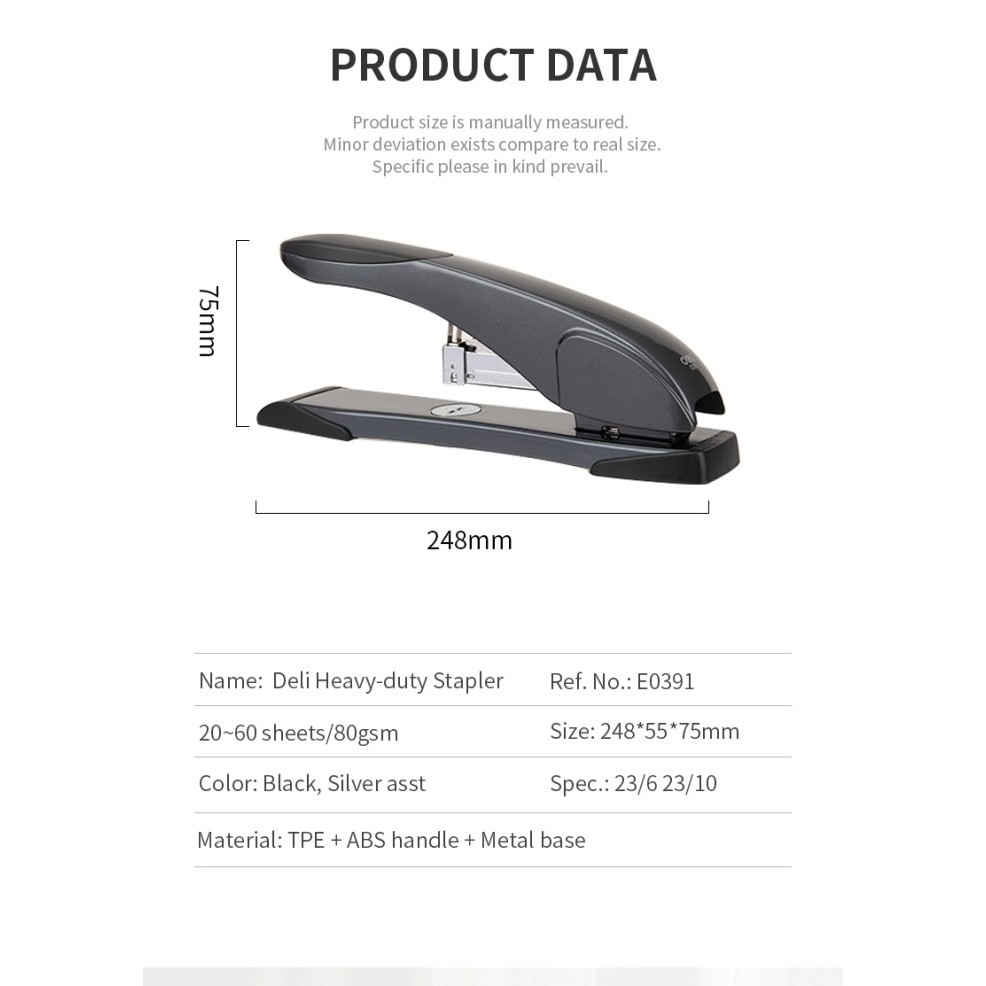 

Stapler Deli Heavy Duty - E0391