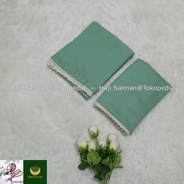 Bisa COD MUKENA ANAK TANGGUNG SHEILA BALI POLOS RENDA - Hijau Lumut DW105