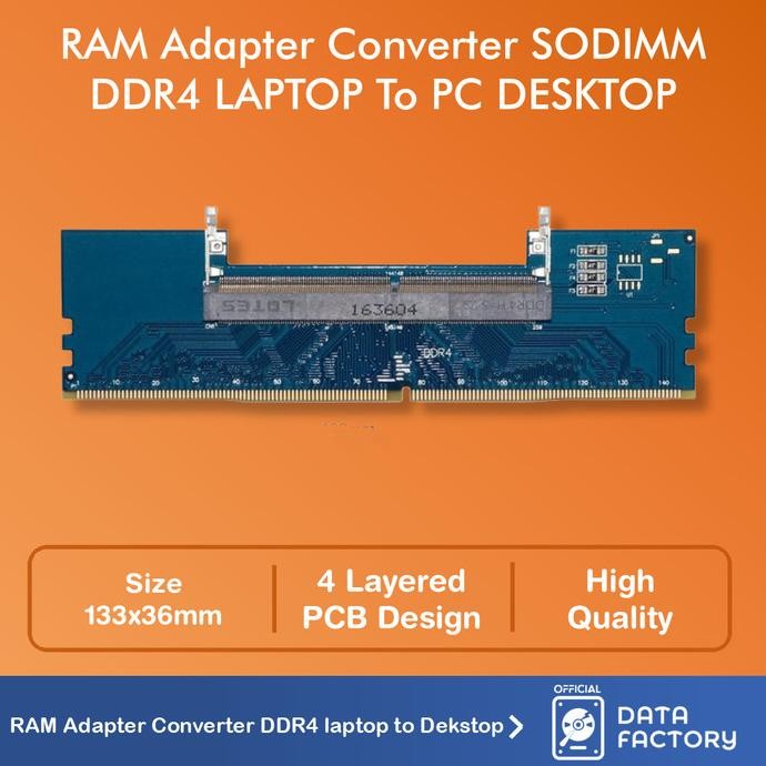 TERBARU - RAM Adapter Converter SODIMM DDR4 LAPTOP To DIMM DDR4 PC DESKTOP