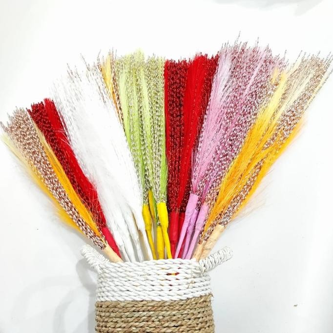 Terbaik Rumput Bulu Glitter Bulu Angsa Dekorasi Rumput Gliter Manik Hiasan Pelaminan Pesta Pernikaha