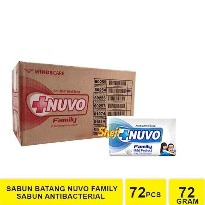 SABUN BATANG NUVO ANTIBACTERIAL 72 GRAM 1 DUS ISI 72 BATANG