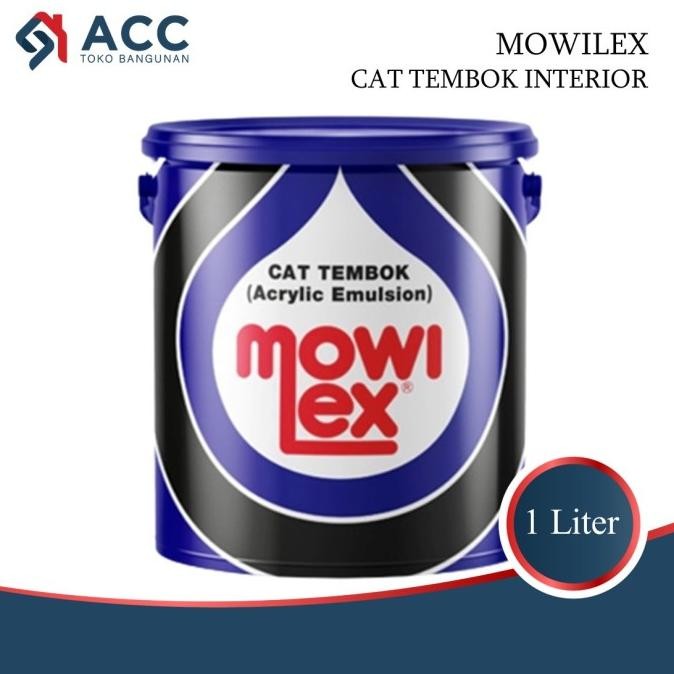 Mowilex Cat Tembok Interior Warna Putih Hitam E100 E200 1Kg Murah Berkualitas