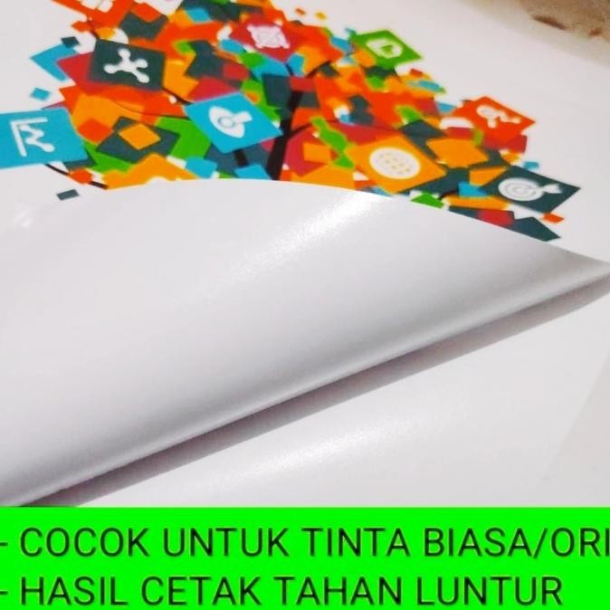 Tersedia kertas Stiker inkjet Glossy A4 isi 20 lembar/Sticker foto waterproof