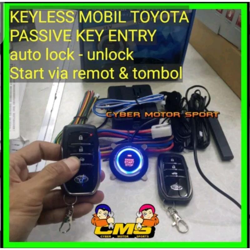 Smart Keyless Toyota  Upgrade Sistem Starter Mobil Tanpa Kunci. Start Stop Engine Keyless Entry. Toy