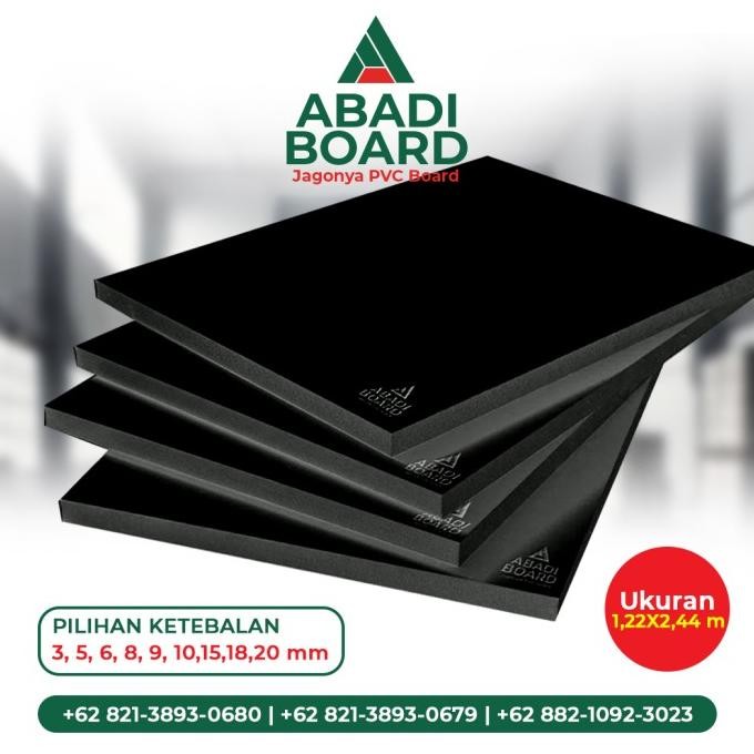 Abadi Pvc Board/Pvc Foam Board 10Mm Density Tinggi 0.65 Ukuran 1.22X2.44 Mtr 0.65 Ukuran 1.22X2.44 M