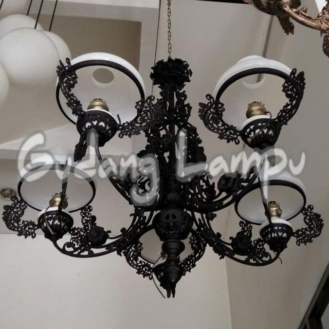 Lampu Gantung Antik Cabang 5 R28 Lampu Klasik Lampu Hias Dwiputrafajar