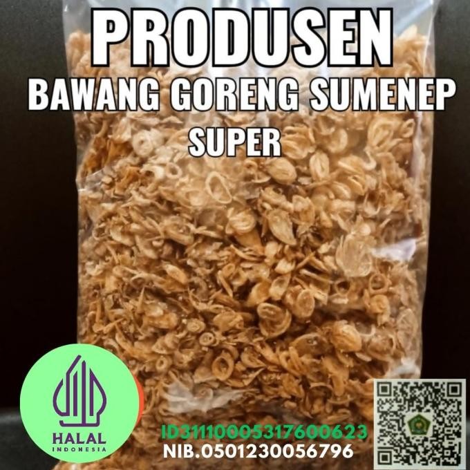 

Grab/Gosend Bawang Goreng Asli Brebes Gurih Dan Renyah 1 Kilogram.