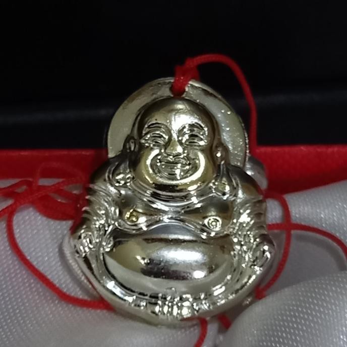 

monggo] kalung maitreya sintetis putih uk 2,5 cm tali merah