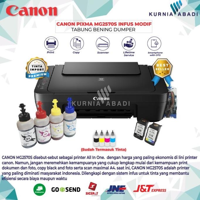 Printer Canon Pixma Mg2570S Infus Print Scan Copy Inkjet Infus Dumper Nanaliann