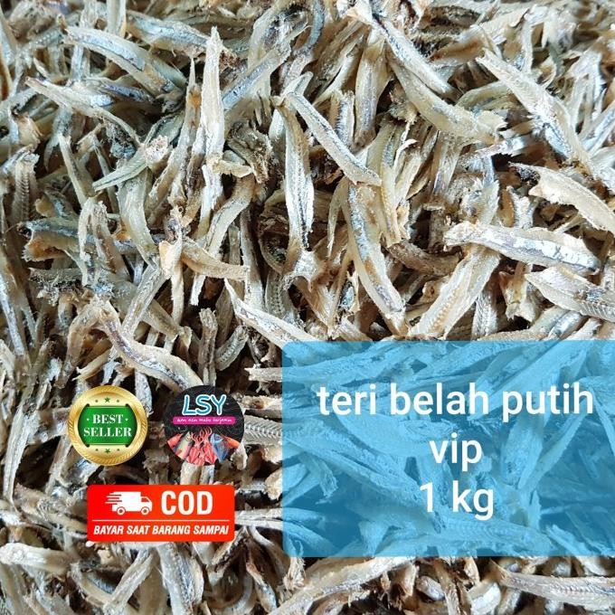 

BISA TERMIN ikan asin teri belah putih vip/ jengki belah vip 1kg