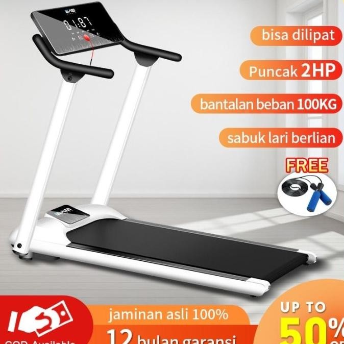 Terlaris Jf Treadmill Elektrik Tredmil Listrik 2.0 Mesin Lari Olahraga Gym Fitness Cardio Alat Fitne