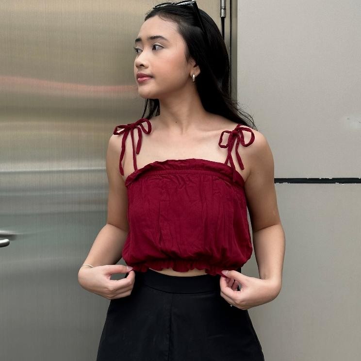 Claude Crinkle Crop Top / Rayon Crinkle Tank Top / Croptop