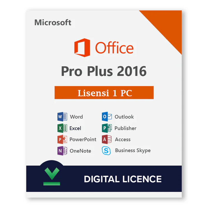 Lisensi Microsoft Office 2016 Pro Plus Original Lifetime For 1 PC Bergaransi