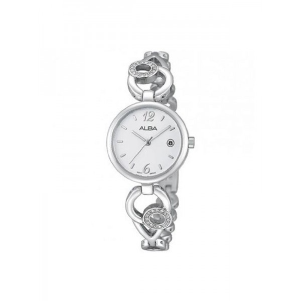 Jam Tangan Wanita Alba  Original 100% Garansi Resmi Stainless Steel Fashion Silver AH7963 X1