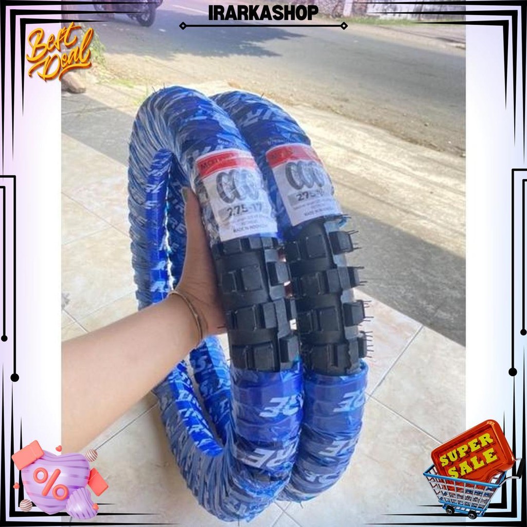 Paket Hemat Ban Motor Cross Tahu Depan Belakang (250, 275) Ring 17 D Terlaris