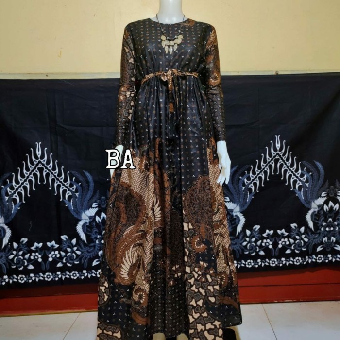 New Gamis batik Busui jumbo LD100 Ld110 LD120 LD130 Baju wanita muslimah - Cucakrowo, LD100