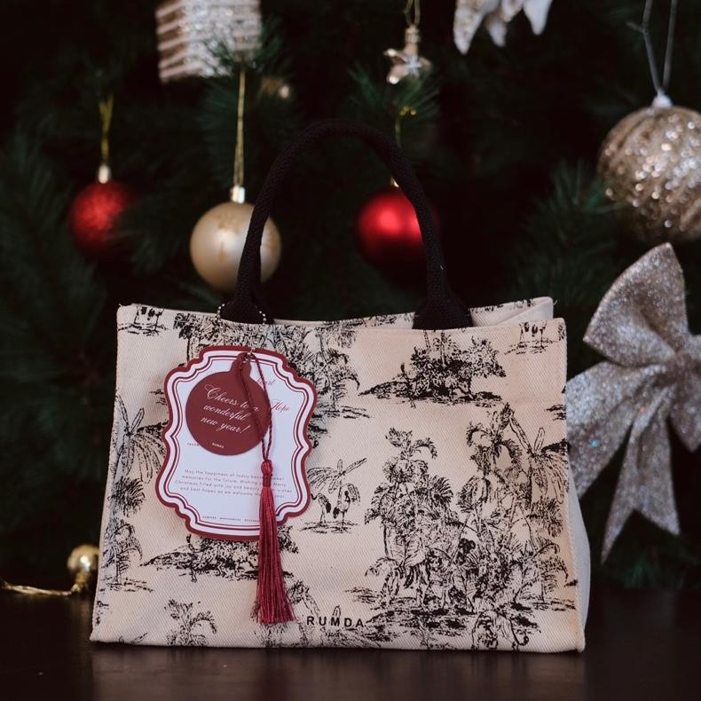 

shu festive | hampers tas canvas - rumda hampers natal