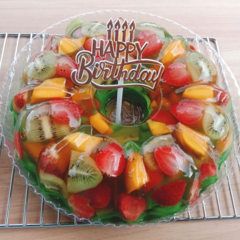 

nos hampers puding kaca buah free vla free topper birthday atau anniversary