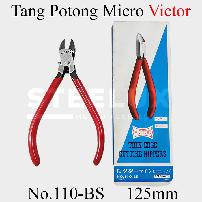 Tang Potong Victor No.110-BS 125mm Japan Jepang Micro Mini Plastic Side Cutting Nipper Kabel Cable C